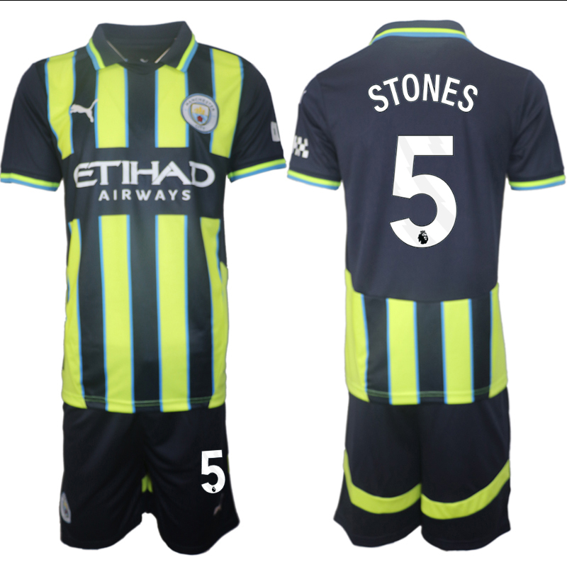 Men 2024-2025 Club Manchester City away black green #5 Soccer Jersey->indianapolis colts->NFL Jersey